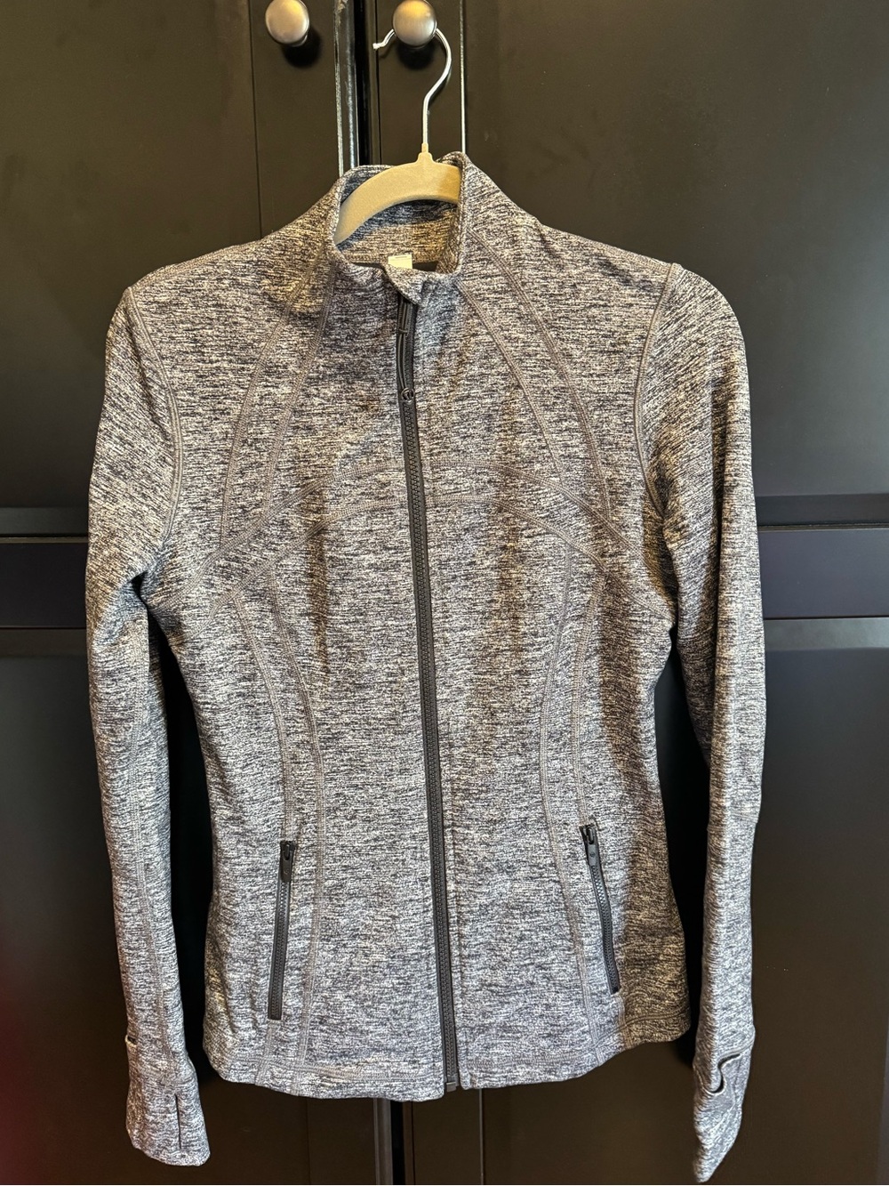 Black and white Lululemon Define jacket